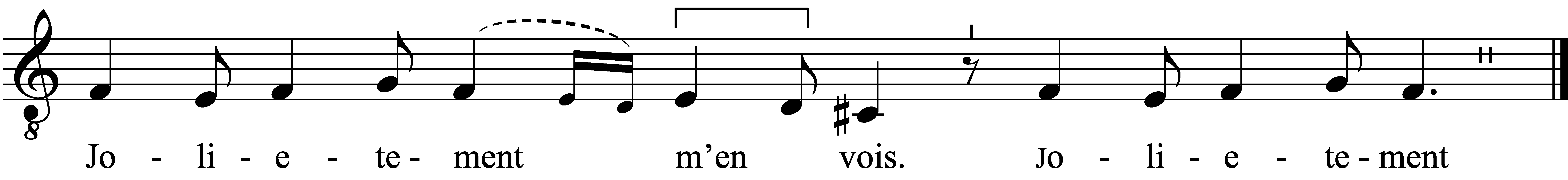 Refrain musical notation